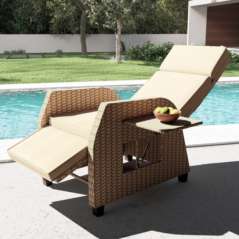 Outdoor garden rattan manual recliner relax armchair Sanremo Promotion