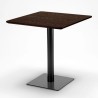 Melon Set Made of a 70x70cm Wooden Square Table and 2 Colourful Paris Chairs 