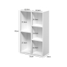 White Office Bookshelf with 5 Cube Shelves, Modern Design, 50x25x80cm Ika 3 Sale