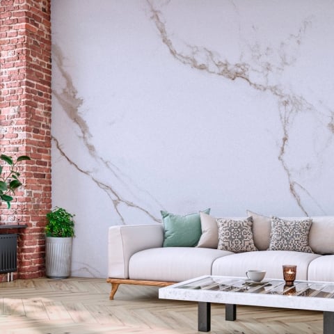 8 x Decorative Sound-absorbing Panels 240x60cm Carrara Marble Effect Promotion