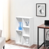 White Office Bookshelf with 5 Cube Shelves, Modern Design, 50x25x80cm Ika 3 Promotion