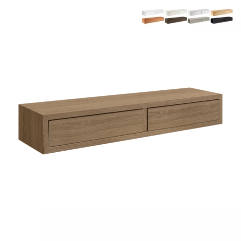 Wall shelf with 2 drawers living room modern design Domino Maxi Promotion