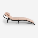 Garden Foldable Sun Lounger in Rattan with Cushion Tenerife Sale