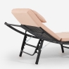 Garden Foldable Sun Lounger in Rattan with Cushion Tenerife Catalog