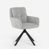 Modern Grey Fabric Swivel Dining Chair Varna Promotion