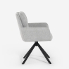 Modern Grey Fabric Swivel Dining Chair Varna Sale