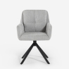 Modern Grey Fabric Swivel Dining Chair Varna Offers