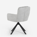 Modern Grey Fabric Swivel Dining Chair Varna Discounts