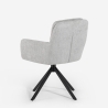 Modern Grey Fabric Swivel Dining Chair Varna Discounts