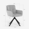 Modern Grey Fabric Swivel Dining Chair Varna Bulk Discounts