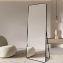 Large Free-Standing Wall Mirror Modern Black 180x80cm Arsen-B Offers