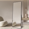 Large Free-Standing Wall Mirror Modern Black 180x80cm Arsen-B Offers