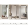 Large Free-Standing Wall Mirror Modern Black 180x80cm Arsen-B Catalog
