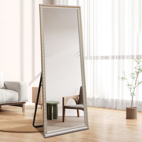 Floor Decorative Wall Mirror 180x80cm with Classic Frame Vestur-C Promotion