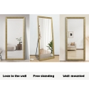 Kommi Vertical Mirror 180x80cm, Wood-Effect Wall or Floor Standing Discounts