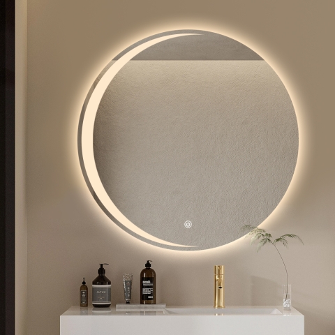 Round 70cm Anti-fog Backlit Bathroom Mirror Skeri XL Promotion