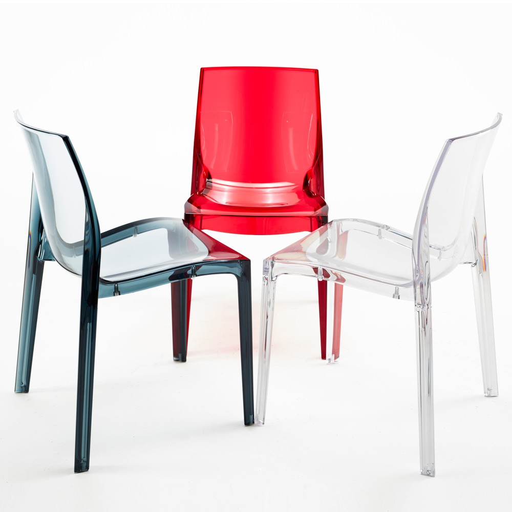 Transparent Design Chair In Polycarbonate Made In Italy For The Kitchen Living Rooms Femme Fatale