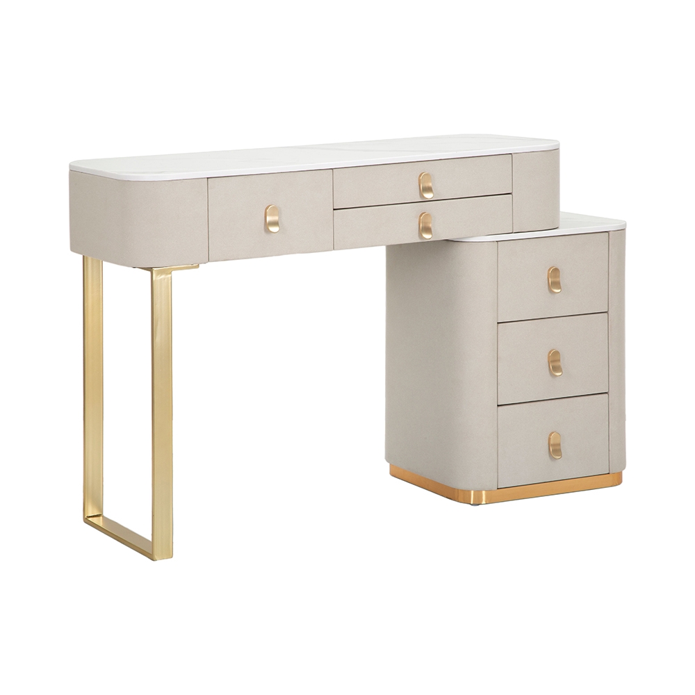 Bedroom Vanity Makeup Table with 6 Drawers