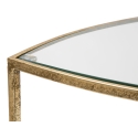 Triangle S Triangle-Shaped Side Table with 2 Shelves in Gold Metal and Glass Discounts