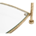 Triangle S Triangle-Shaped Side Table with 2 Shelves in Gold Metal and Glass Bulk Discounts