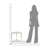 Triangle S Triangle-Shaped Side Table with 2 Shelves in Gold Metal and Glass Choice Of