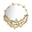 Butterfly M Round Gold Wall Mirror with Decorative Butterflies Promotion
