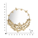 Butterfly M Round Gold Wall Mirror with Decorative Butterflies Catalog