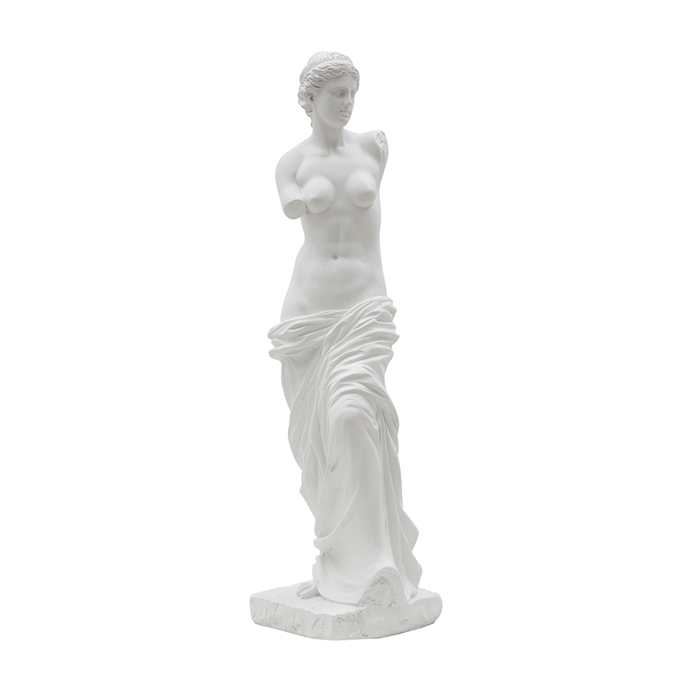 Greek Decorative Classic Table Statue in White Polyresin, 49cm Height Promotion