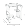 Enan Transparent Plexiglass Coffee Table and Bedside Table Cost