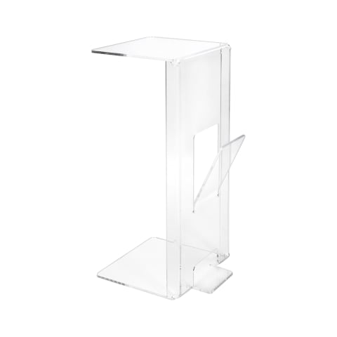 Table with magazine rack in transparent plexiglass Ambrogio Promotion