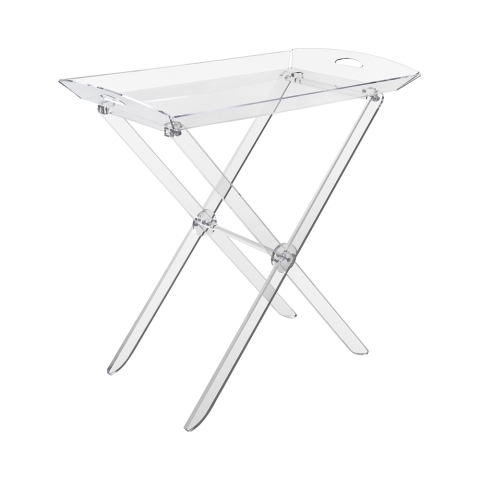 Folding transparent small table with tray top Grand Plié Promotion