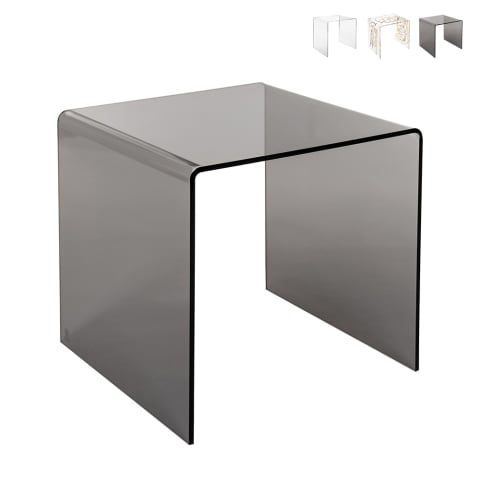 Modern transparent plexiglass coffee table 50x40x50cm 80'S Big Promotion