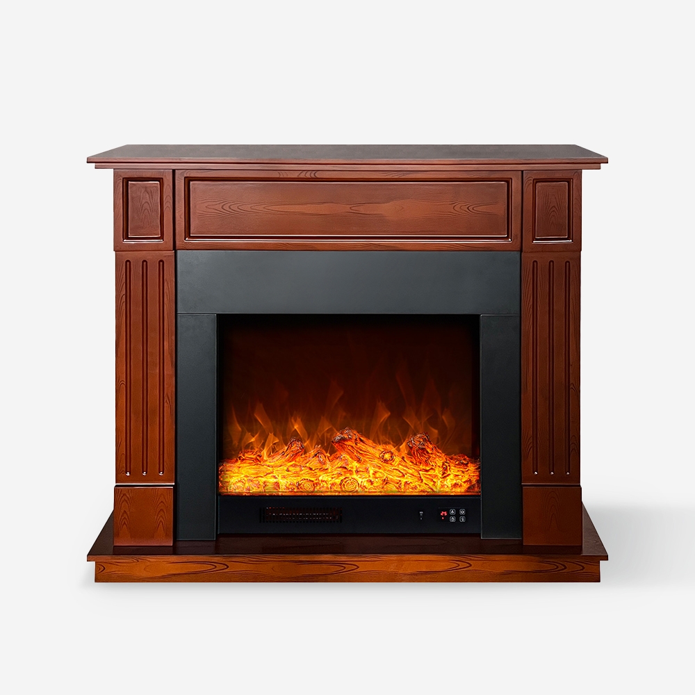 Göteborg M 1500W Freestanding Electric Fireplace with Wood Effect Frame