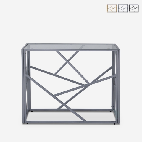 Modern design entry console 100x40x78cm with glass top Kevin Promotion