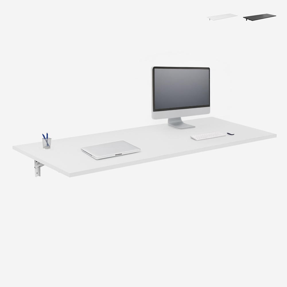 Wall-Mounted Foldable Drop-Leaf Desk Table 140x80cm Jeremy XL
