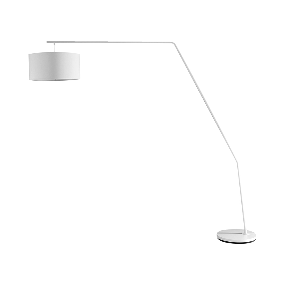 Norman White Metal Arc Floor Lamp, 175 cm Height Promotion