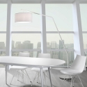 Norman White Metal Arc Floor Lamp, 175 cm Height Offers