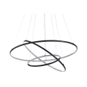 LED Pendant Chandelier with Intertwined Rings Ø80 cm Kering Promotion