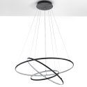 LED Pendant Chandelier with Intertwined Rings Ø80 cm Kering Discounts