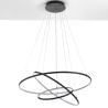 LED Pendant Chandelier with Intertwined Rings Ø80 cm Kering Discounts