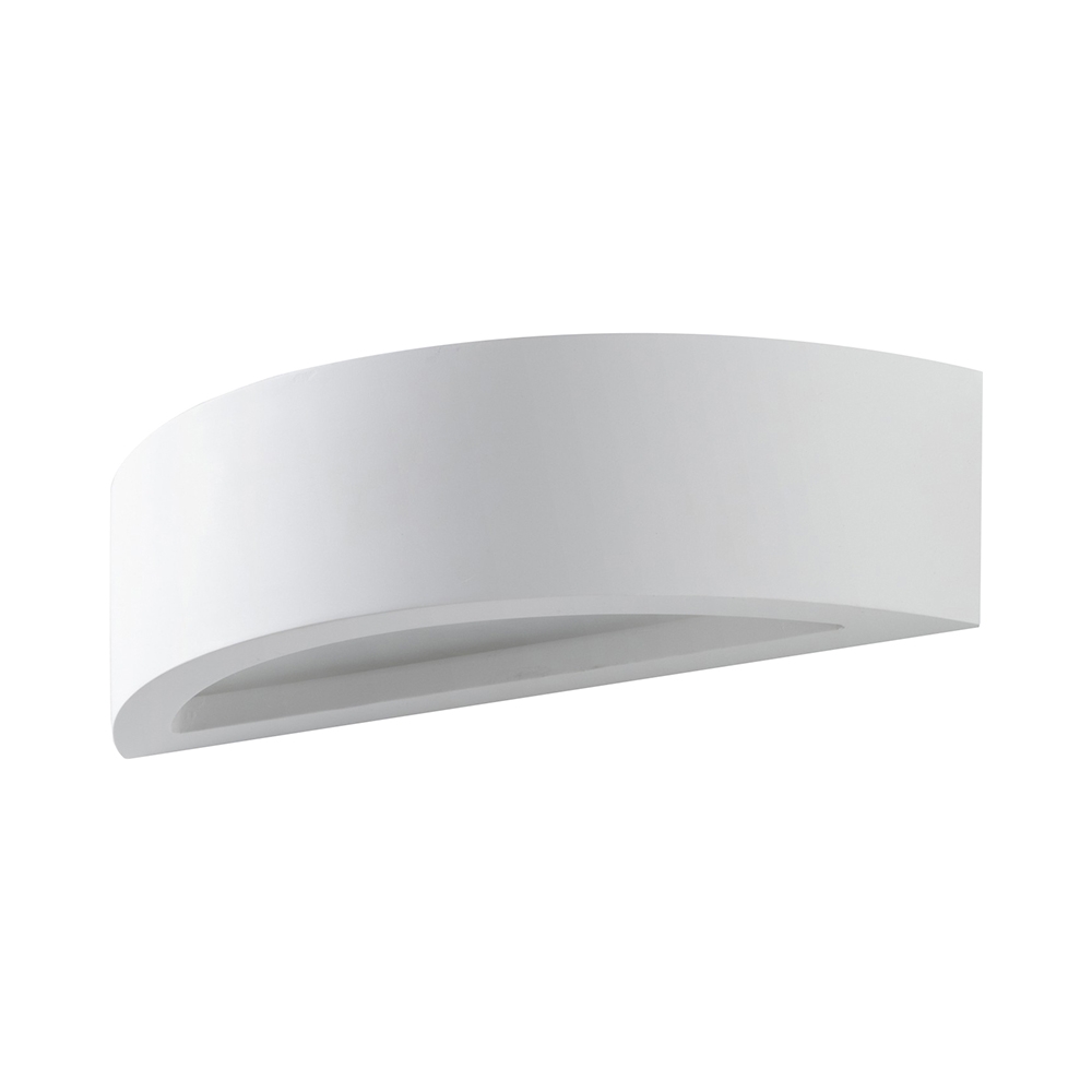 Modern White Plaster Wall Sconce Minimalist 30cm Tony