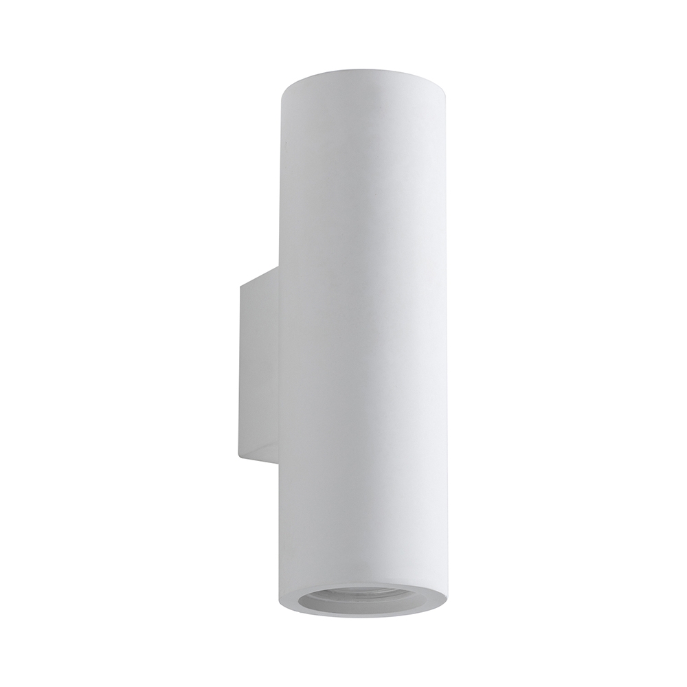 Modern White Plaster Cylinder Wall Sconce Tony-B