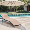 Garden Foldable Sun Lounger in Rattan with Cushion Tenerife On Sale