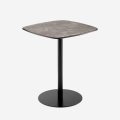 Mikee Black Marble Effect Dining Table for Bar, Kitchen, or Restaurant 60x60x74cm Promotion