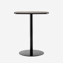 Mikee Black Marble Effect Dining Table for Bar, Kitchen, or Restaurant 60x60x74cm Offers