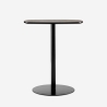 Mikee Black Marble Effect Dining Table for Bar, Kitchen, or Restaurant 60x60x74cm Offers
