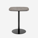 Mikee Black Marble Effect Dining Table for Bar, Kitchen, or Restaurant 60x60x74cm On Sale