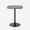 Mikee Black Marble Effect Dining Table for Bar, Kitchen, or Restaurant 60x60x74cm On Sale
