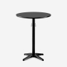Engys+ Tall Round Bar Table 70x105cm Black with Bag Hook Promotion