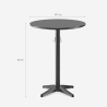 Engys+ Tall Round Bar Table 70x105cm Black with Bag Hook Discounts